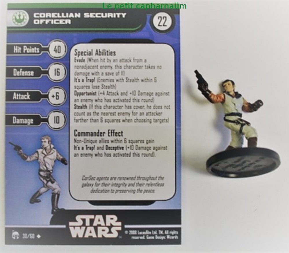 15 Legacy of the force - 30/60 - Corellian Security Officier - Peu Commune 3 figurines cinema star wars 15 legacy of the force 30 60 corellian security officier peu commune