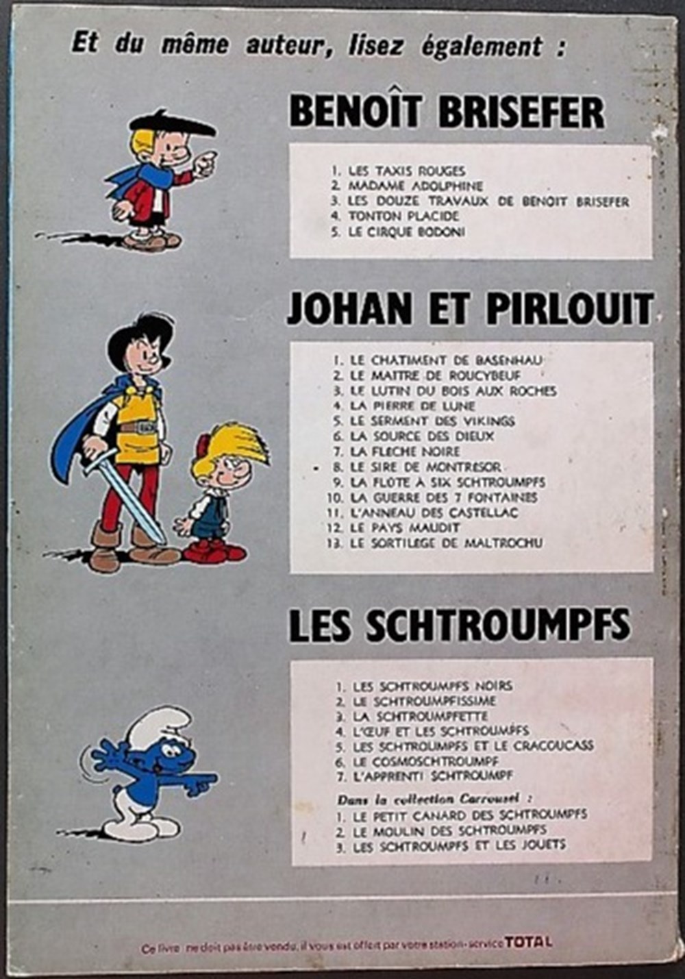 Les schtroumpfs - 02 - Le schtroumpfissime - Rééd. Publicitaire Total 1972 2 livres bd revues bandes dessinees les schtroumpfs 02 le schtroumpfissime reed publicitaire total 1972