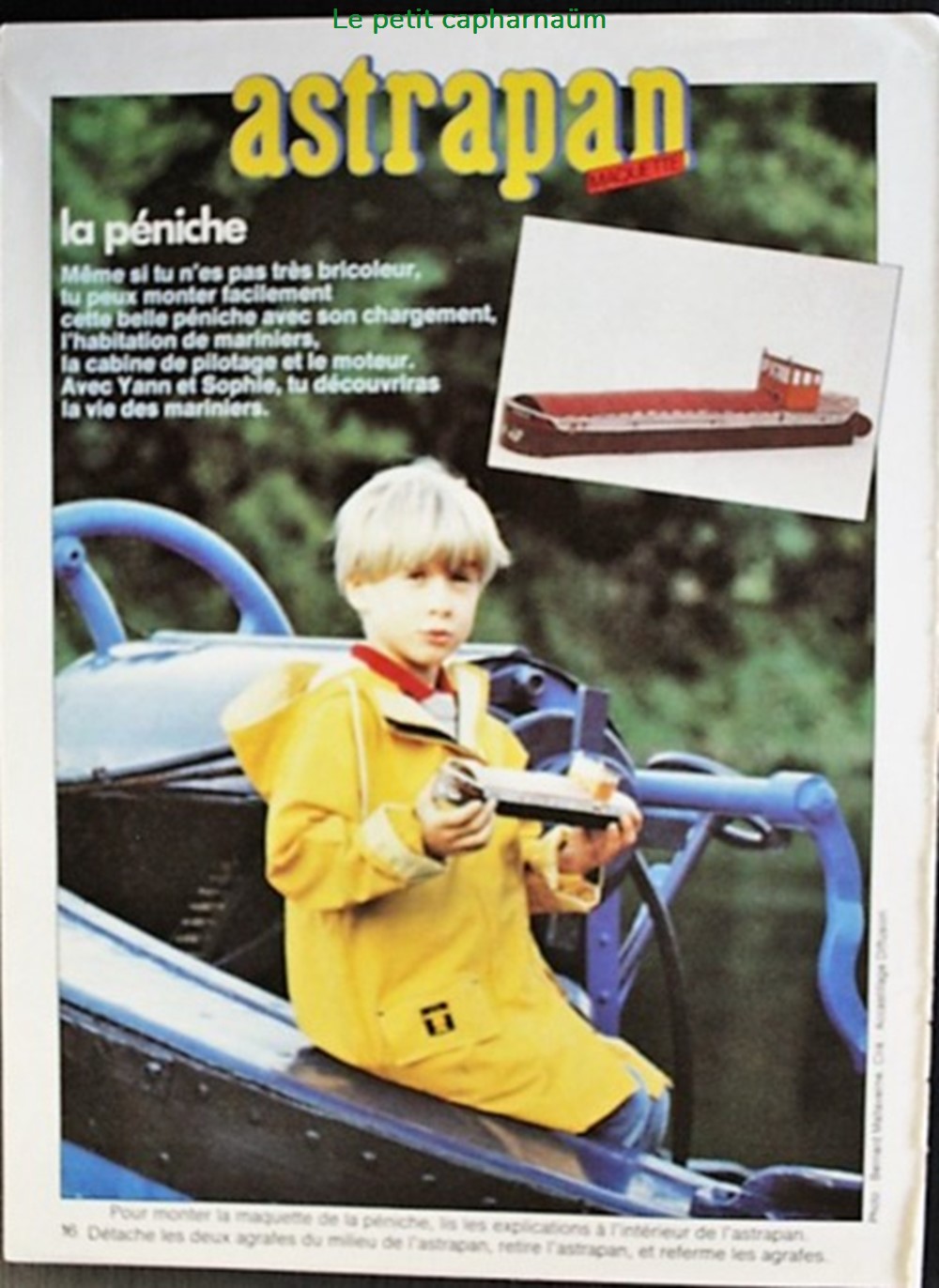 Diorama / Maquette - La péniche 3 documents anciens chromos images diorama maquette la peniche