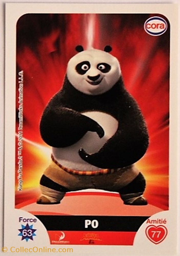 Dreamworks Cora 2011 - C058 - Kung Fu Panda - Po jeux jouets jeu de carte collectionner dreamworks cora 2011 c058 kung fu panda po