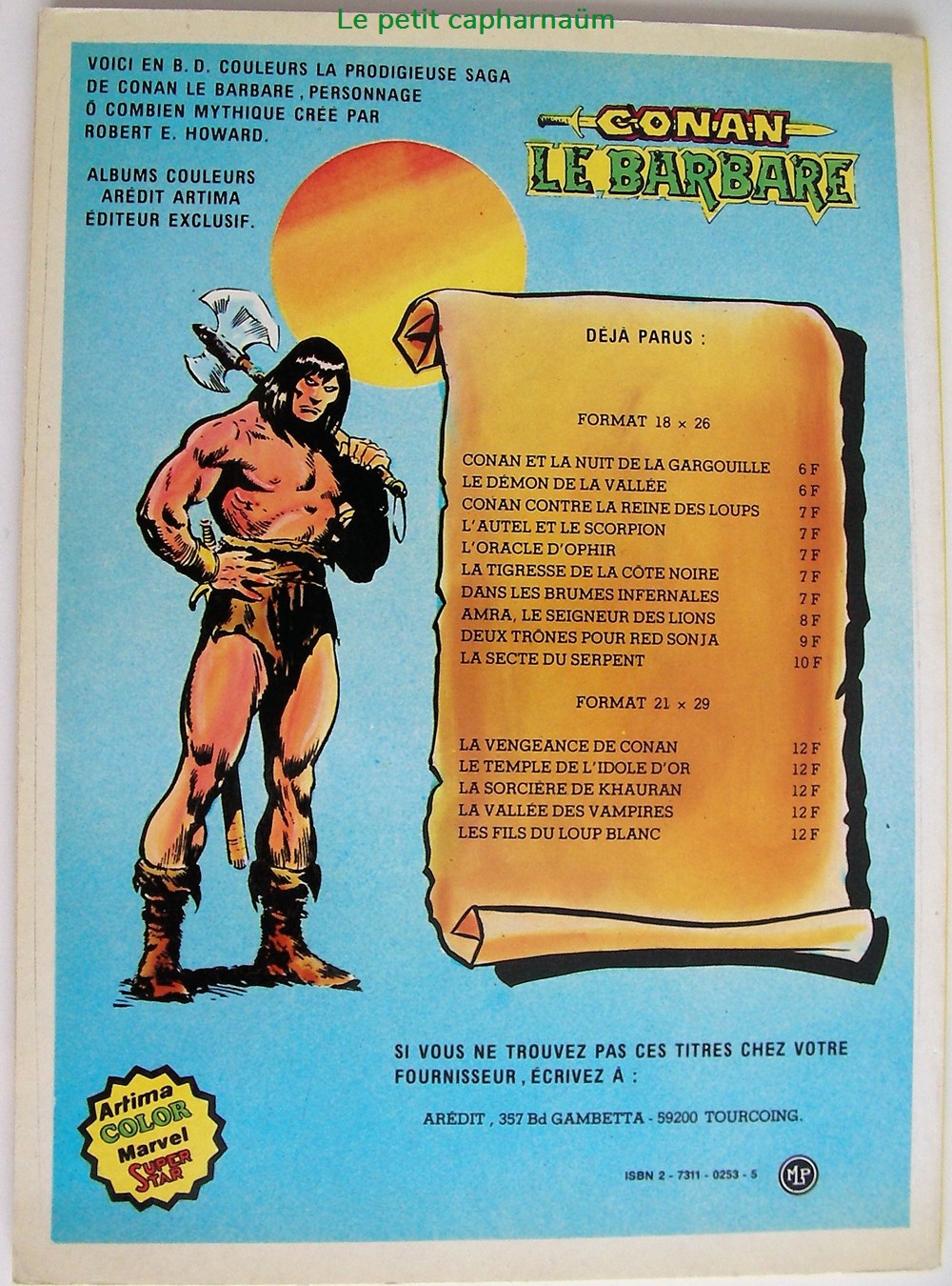Conan (2e série Arédit Artima Color Marvel Géant) - 05 - Les fils du loup blanc - EO 1982 livres bd revues bandes dessinees conan 2e serie aredit artima color marvel geant 05 les fils du loup blanc eo 1982