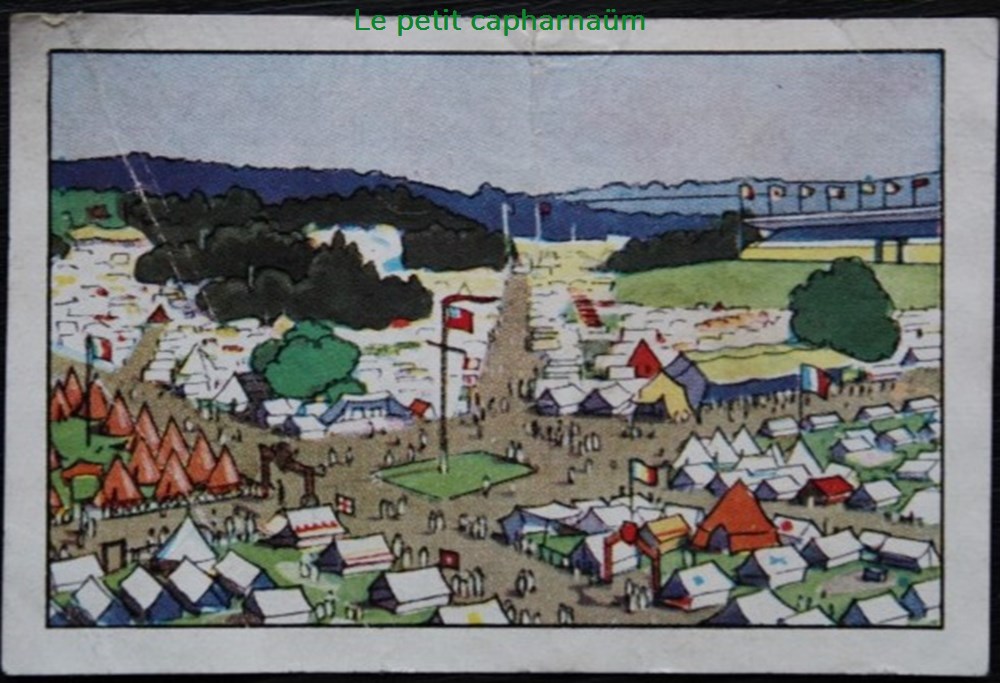 Image / Chromo - La vie fière et joyeuse des scouts - XI-01 - Un jamboree documents anciens chromos images alimentaires image chromo la vie fiere et joyeuse des scouts xi 01 un jamboree