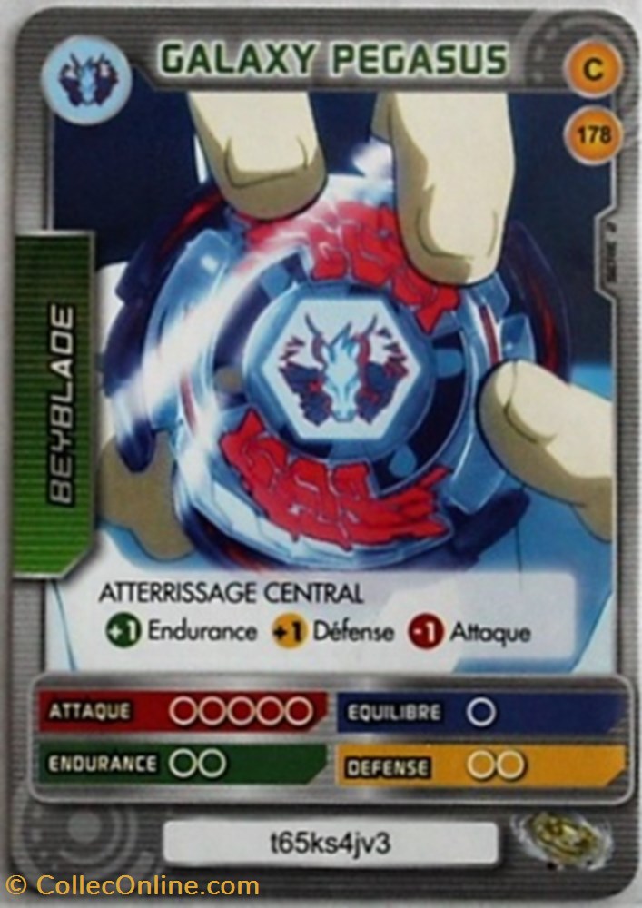 TCG Beyblade - 178/240 - Galaxy Pegasus jeux jouets jeu carte collectionner tcg beyblade 178 240 galaxy pegasus