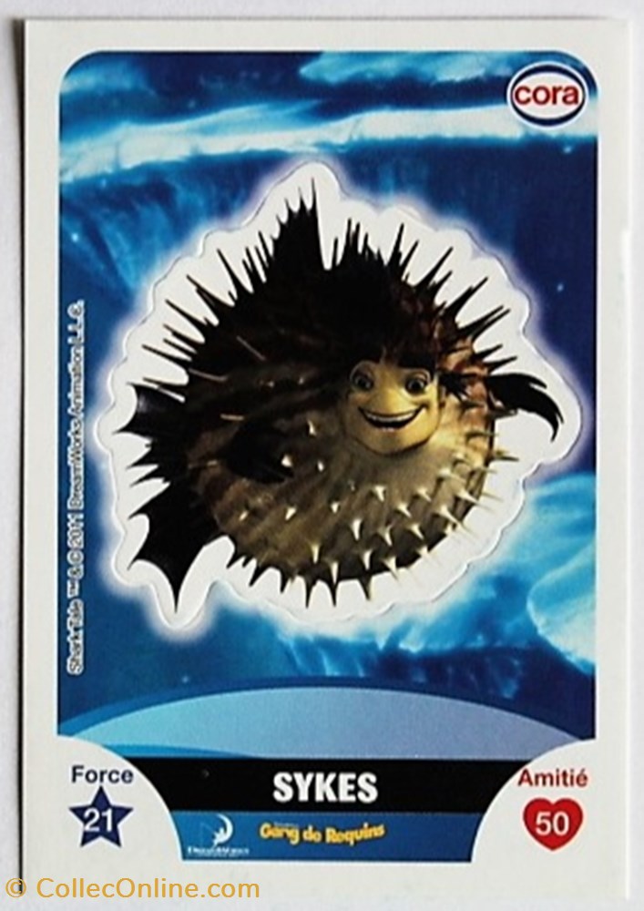 jeux jouets jeu carte collectionner dreamworks cora 2011 s085 gang de requins sykes