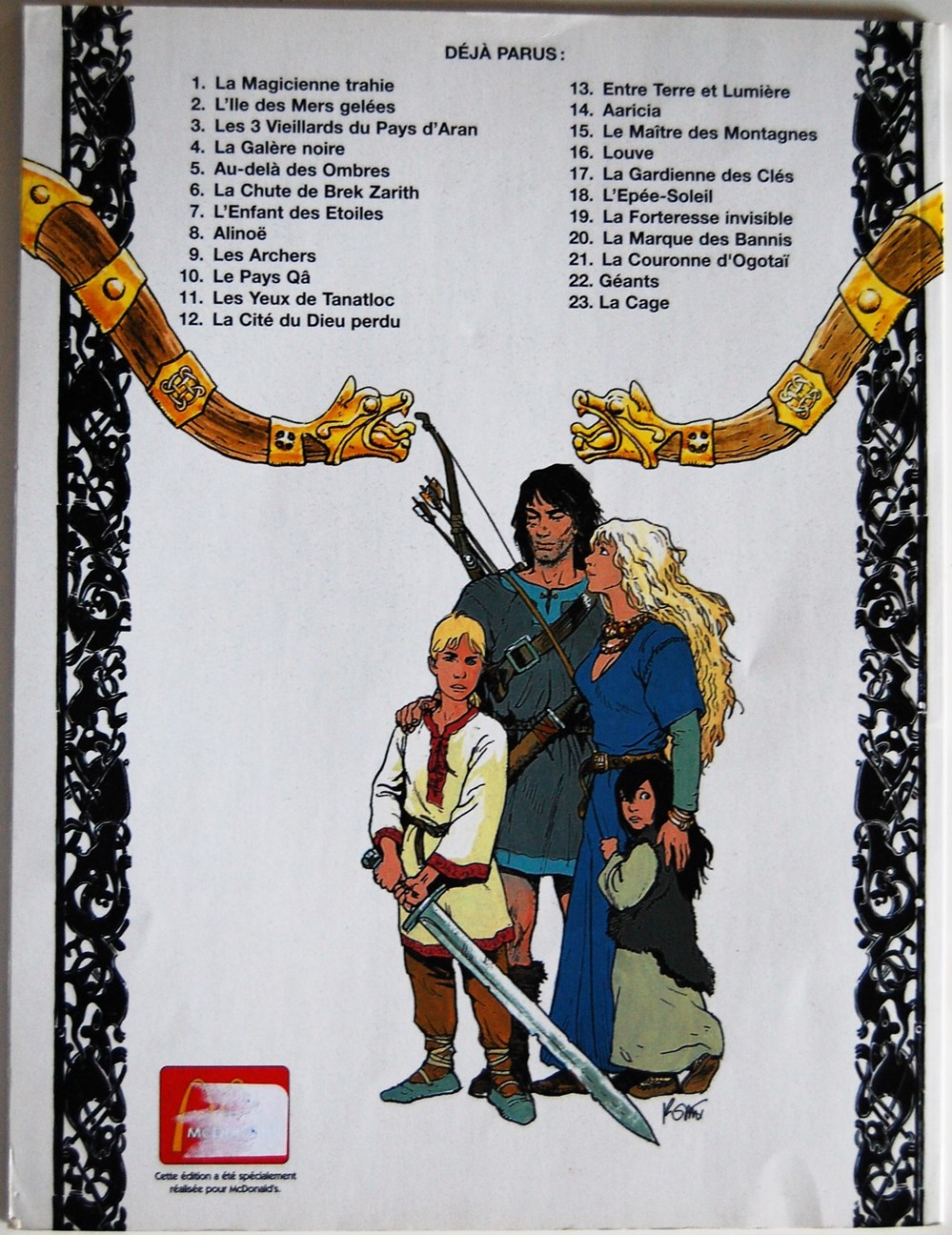 Thorgal - 15 - Le maître des montagnes - Rééd. Publicitaire Mc Donald's 1999 livres bd revues bandes dessinees thorgal 15 le maitre des montagnes reed publicitaire mc donald s 1999