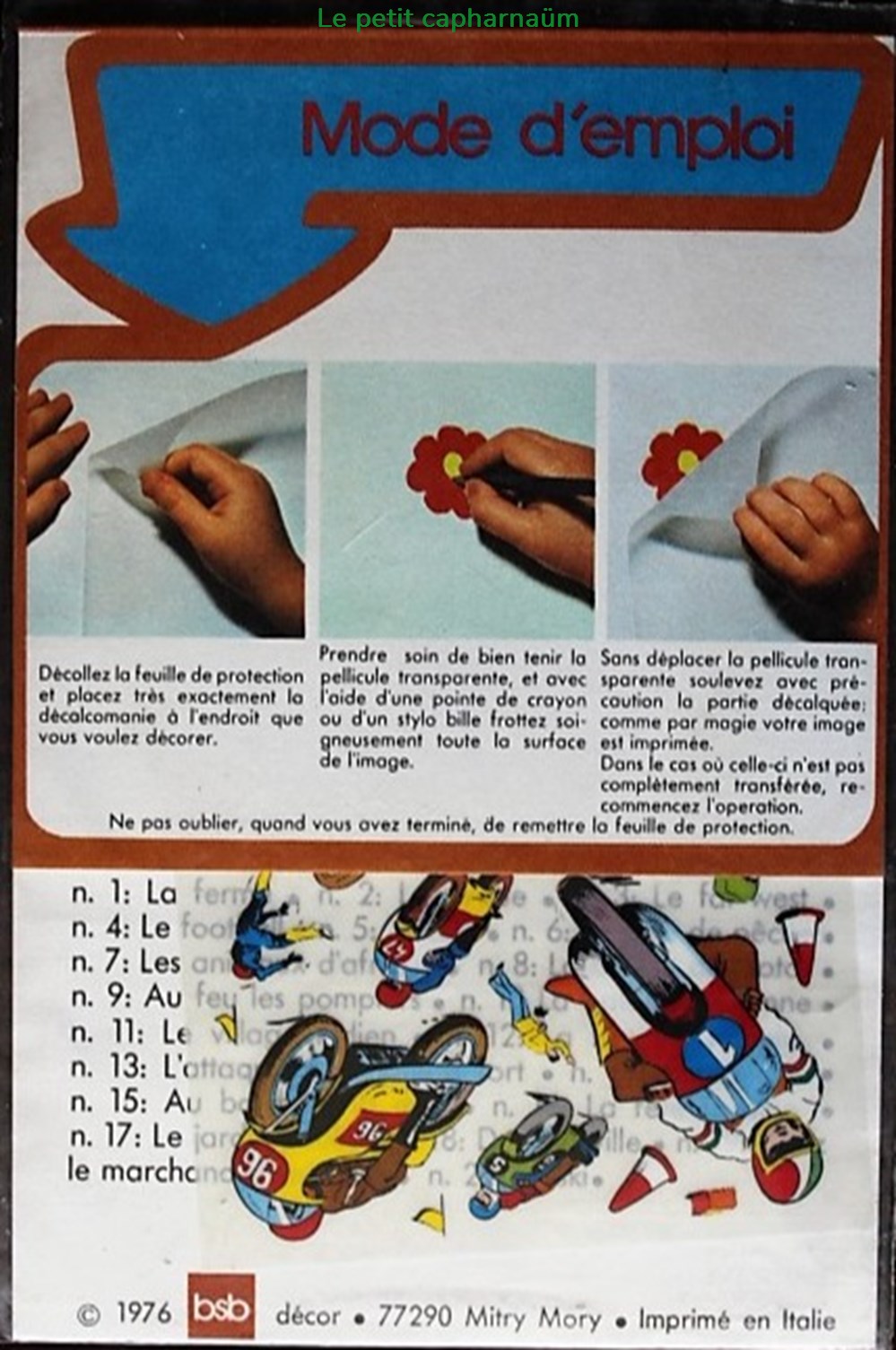 Décorama - BSB - 008 - La course de motos divers decorations magnets autocollants decalcomanies decorama bsb 008 la course de motos