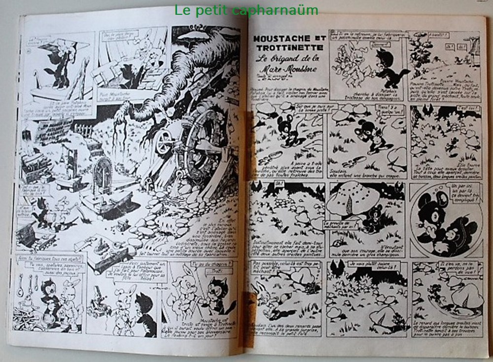 Moustache et Trotinette - Le brigand de la Mare-Moussue - EO 1975 4 livres bd revues bandes dessinees moustache et trotinette le brigand de la mare moussue eo 1975