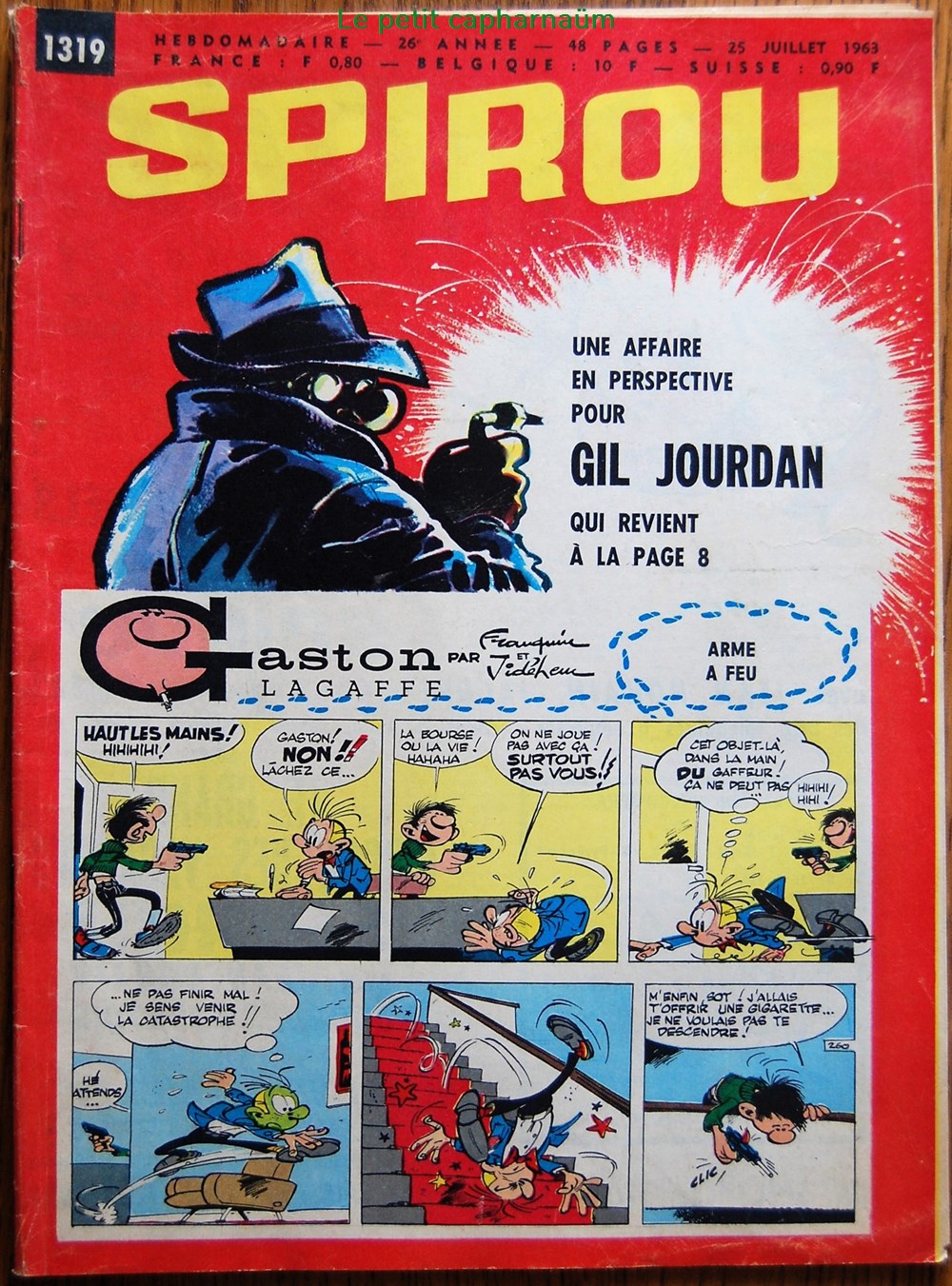 Spirou - 1319 - Couverture : Gaston Lagaffe livres bd revues spirou 1319 couverture gaston lagaffe