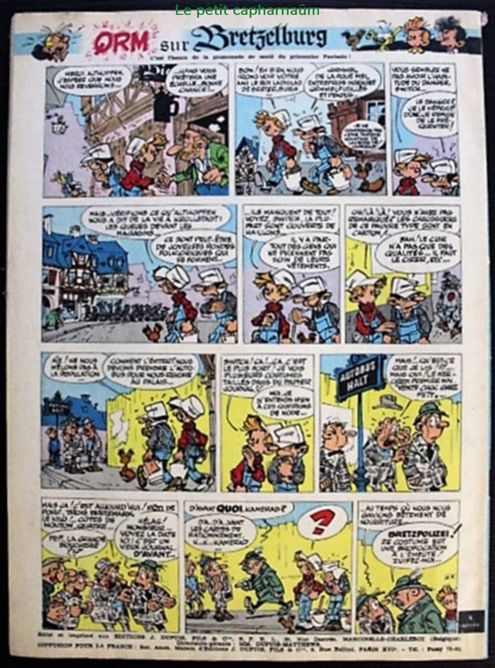 Spirou - 1309 - Couverture : Gaston Lagaffe livres bd revues spirou 1309 couverture gaston lagaffe