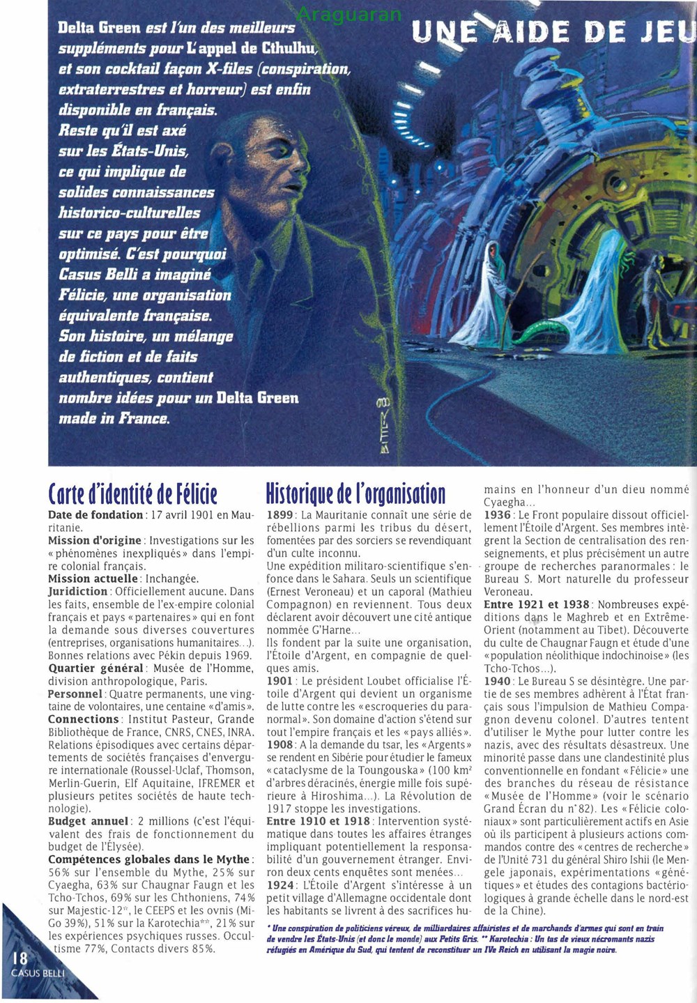 Aide de Jeu - L'appel de Cthulhu 5 - Félicie... Aussi ! jeux societe jouets roles aide de jeu appel de cthulhu 5 felicie aussi
