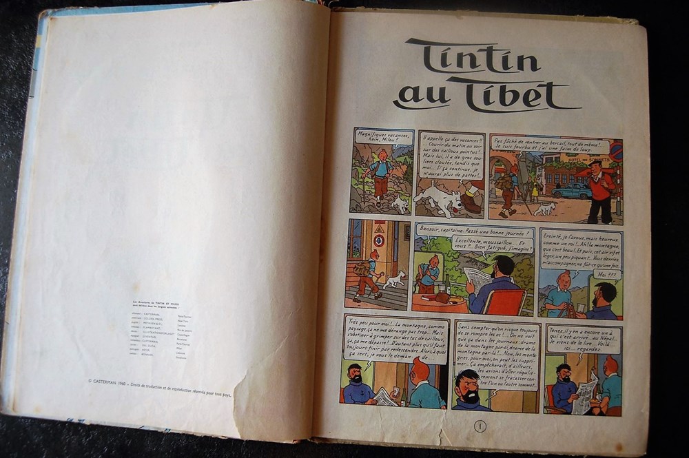 Tintin - 20 - Tintin au Tibet - EO 1960 - B29 5 livres bd revues bandes dessinees tintin 20 tintin au tibet eo 1960 b29