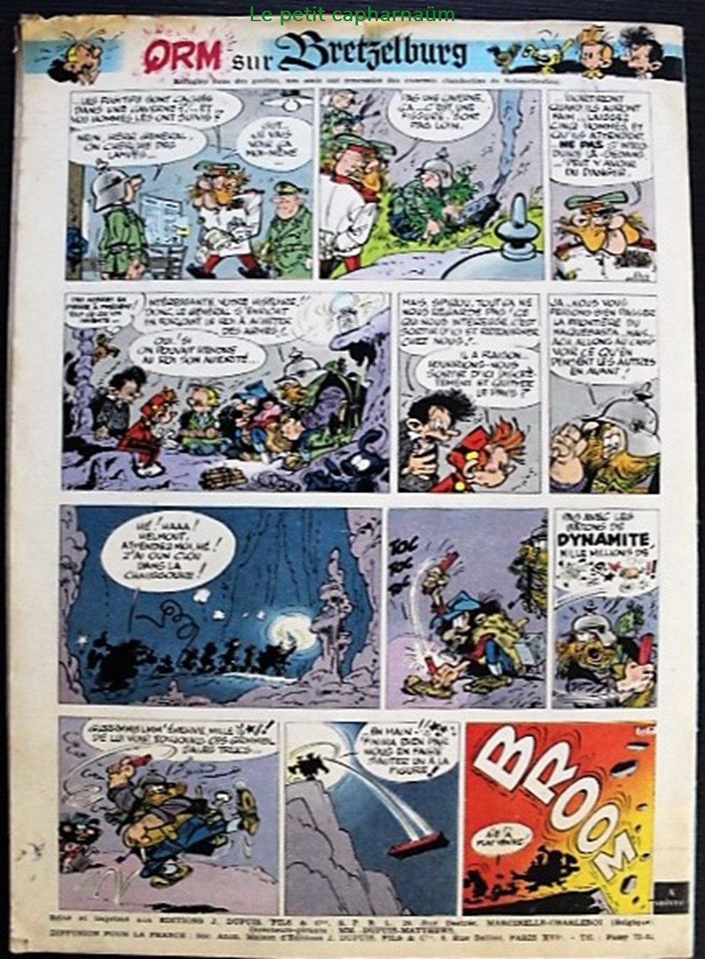 Spirou - 1335 - Couverture : Gaston Lagaffe livres bd revues spirou 1335 couverture gaston lagaffe
