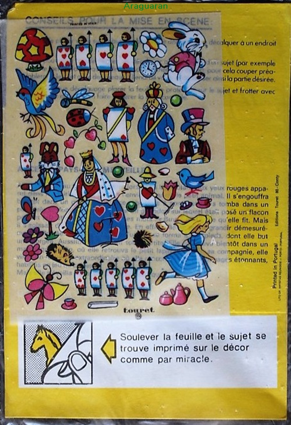 Décorama - Touret - Alice au pays des merveilles divers decorations magnets autocollants decalcomanies decorama touret alice au pays des merveilles