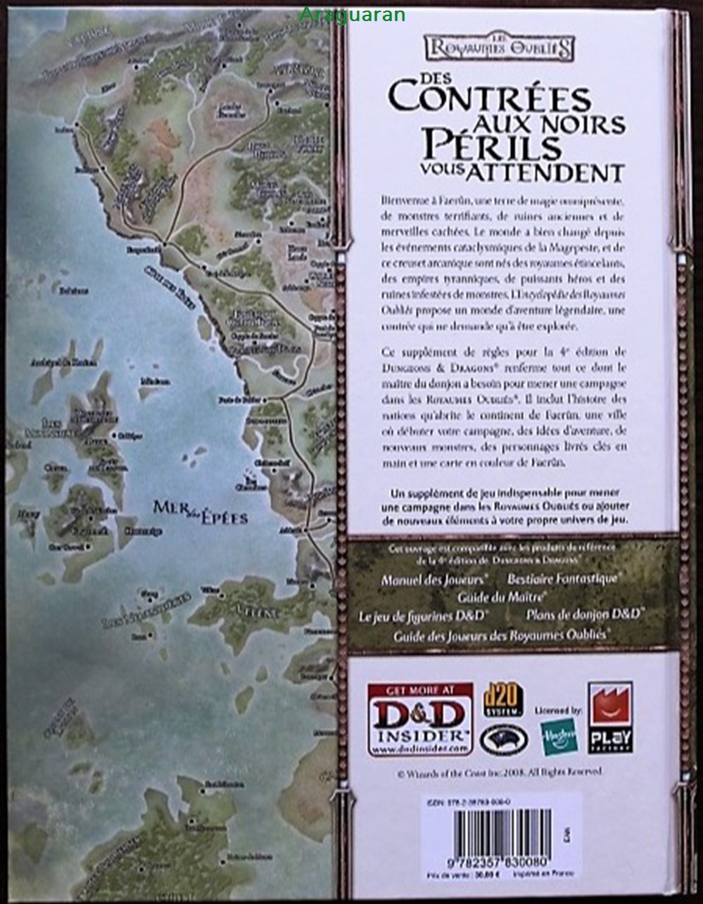 Jeu de rôle - D&D4 - Encyclopédie des royaumes oubliés 2 jeux societe jouets roles jeu de role d d4 encyclopedie des royaumes oublies