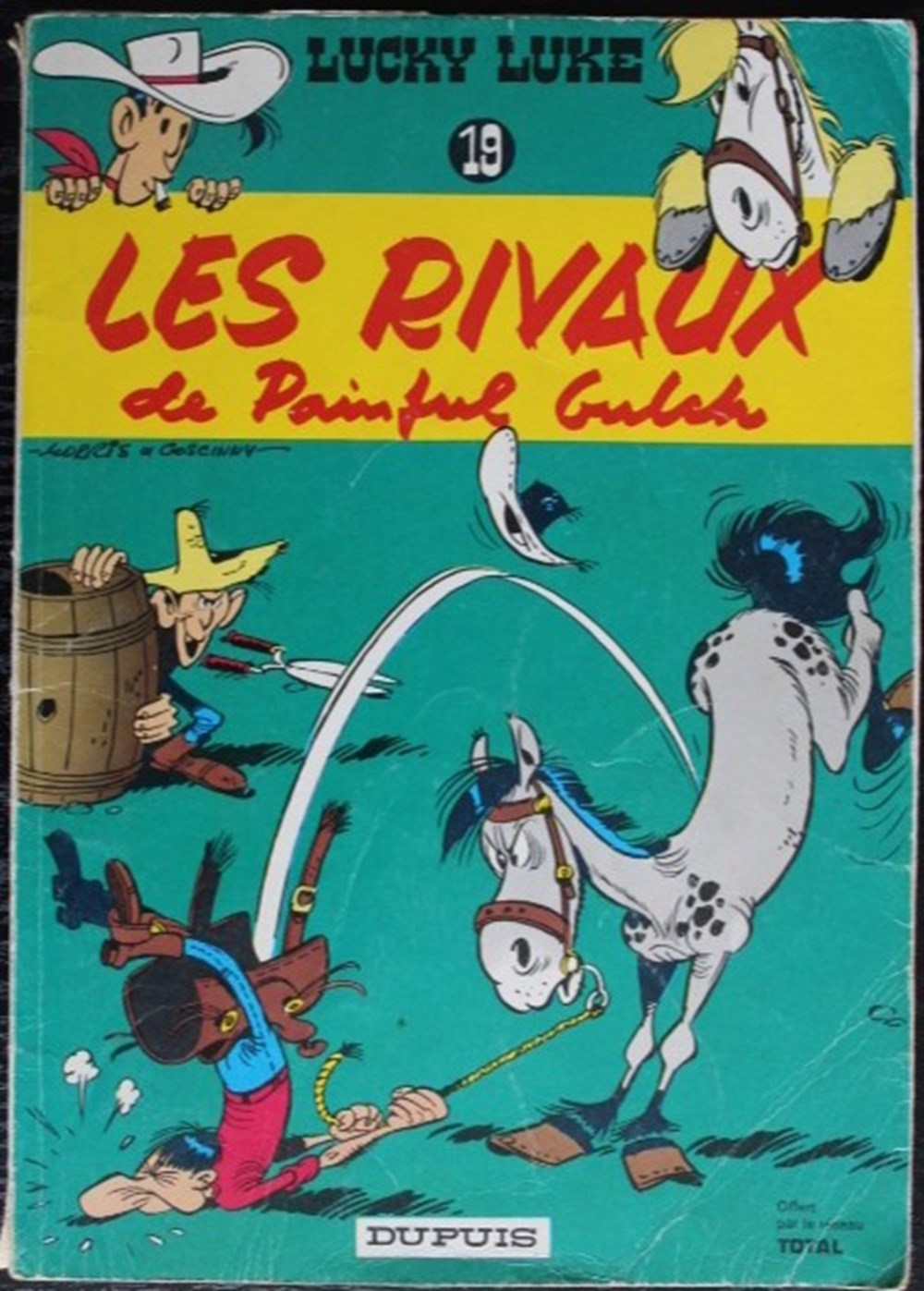 livres bd revues bandes dessinees lucky luke 19 les rivaux de painful gulch reed publicitaire total 1972
