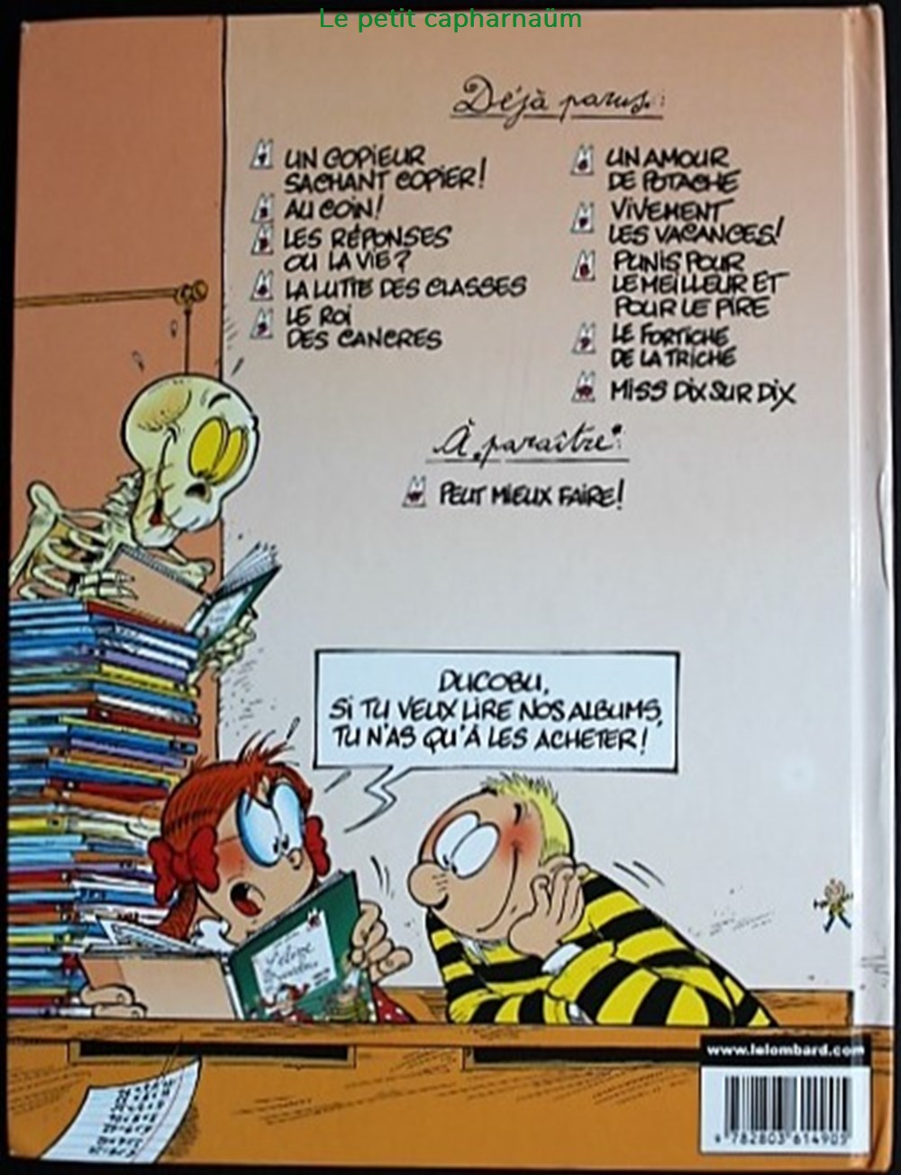 L'élève Ducobu - 05 - Le roi des cancres - Rééd. 2005 livres bd revues bandes dessinees l eleve ducobu 05 le roi des cancres reed 2005