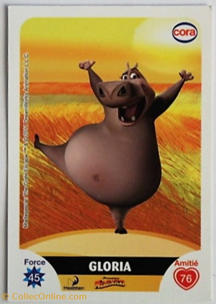 jeux jouets jeu de carte collectionner dreamworks cora 2011 c038 madagascar gloria