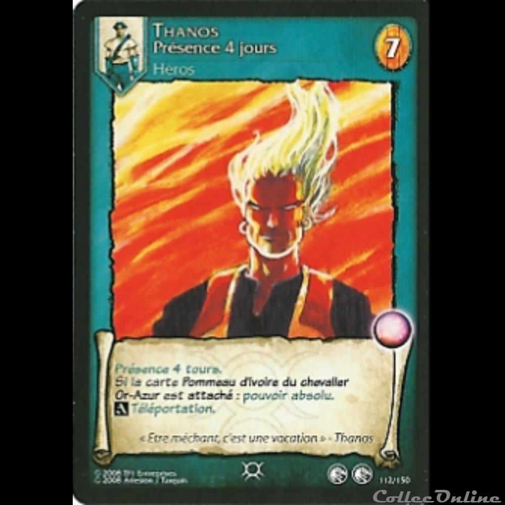 Lanfeust de Troy - 112 - Thanos Présence 4 jours jeux jouet jeu carte collectionner lanfeust de troy 112 thanos presence 4 jours