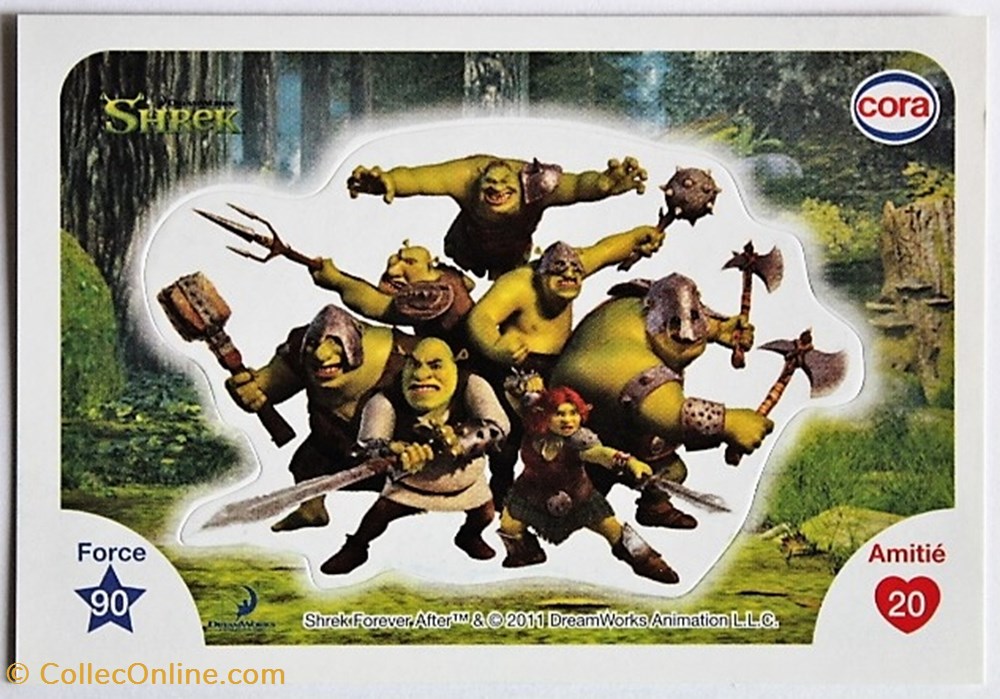 Dreamworks Cora 2011 - S090 - Shrek jeux jouets jeu de carte collectionner dreamworks cora 2011 s090 shrek