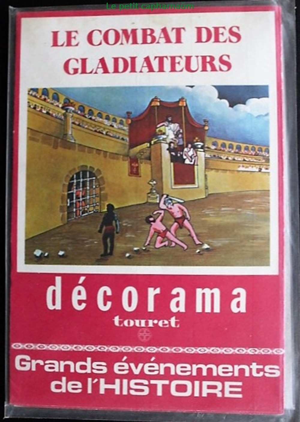 divers decorations magnets autocollants decalcomanies decorama touret grands evenements de histoire le combat des gladiateurs