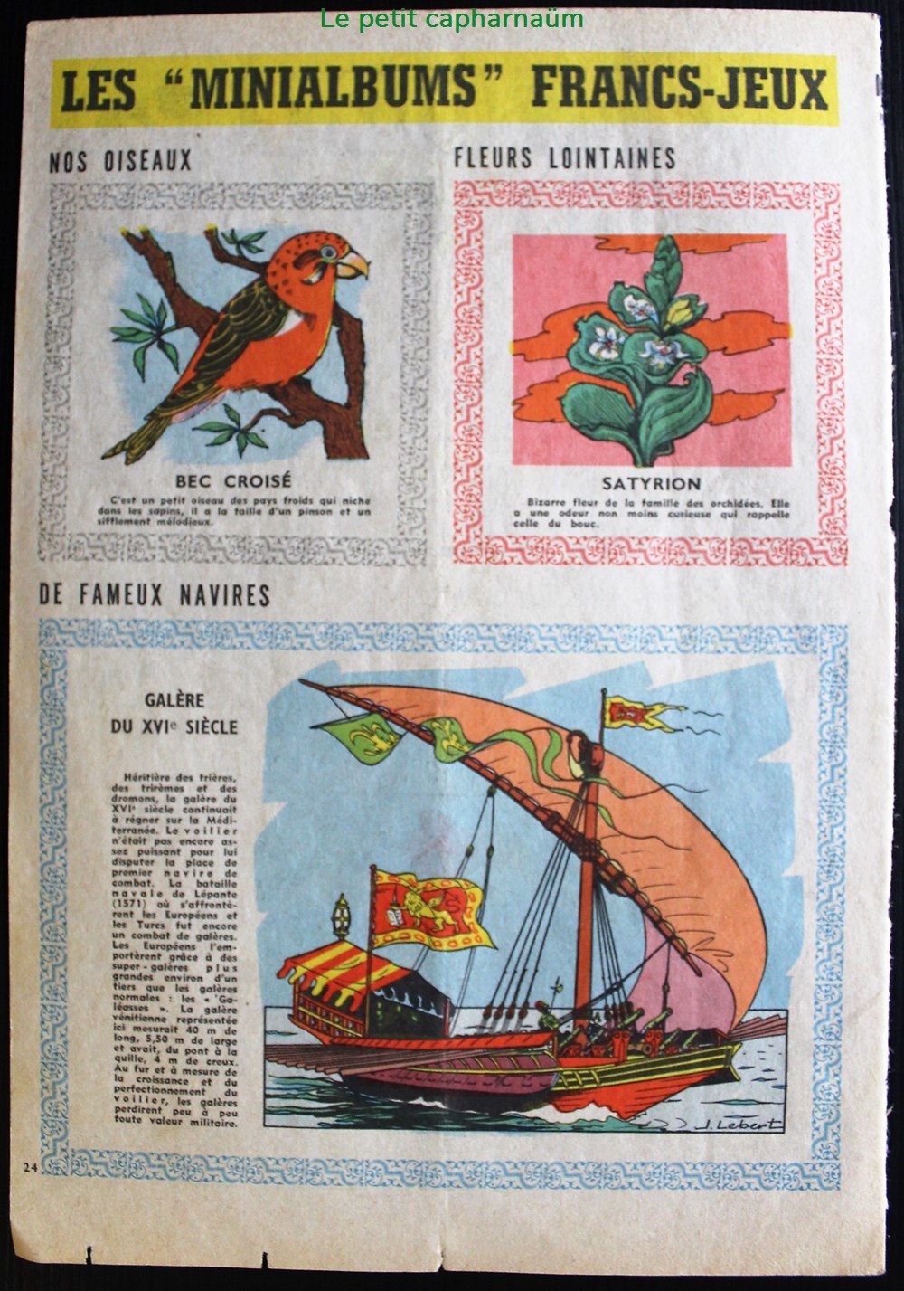 Mini-albums Francs Jeux - Planches Oiseaux / Fleurs lointaines / Fameux navires - Série 1 6 documents anciens chromos images mini albums francs jeux planches oiseaux fleurs lointaines fameux navires serie 1