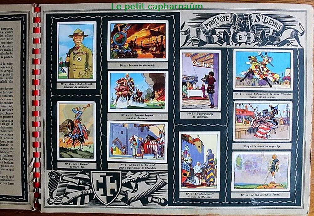 Album Suchard - La vie fière et joyeuse des scouts 2 documents anciens chromos images alimentaires album suchard la vie fiere et joyeuse des scouts