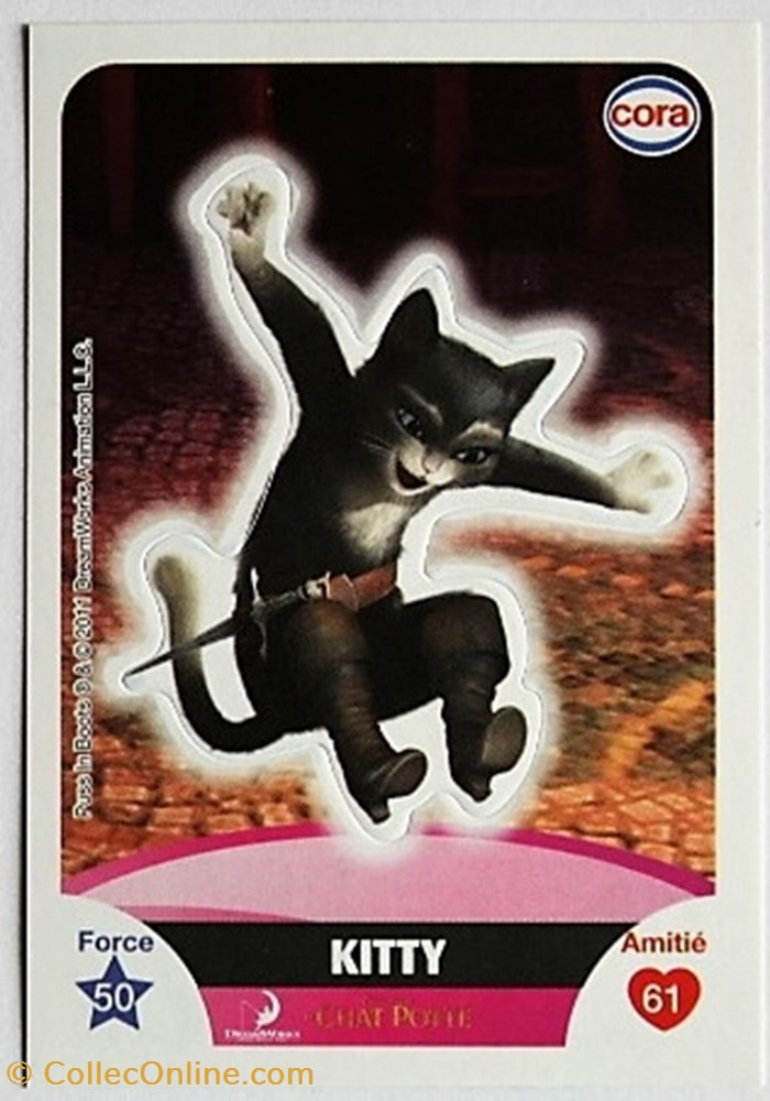 Dreamworks Cora 2011 - S030 - Le chat potté - Kitty jeux jouets jeu de carte collectionner dreamworks cora 2011 s030 le chat potte kitty