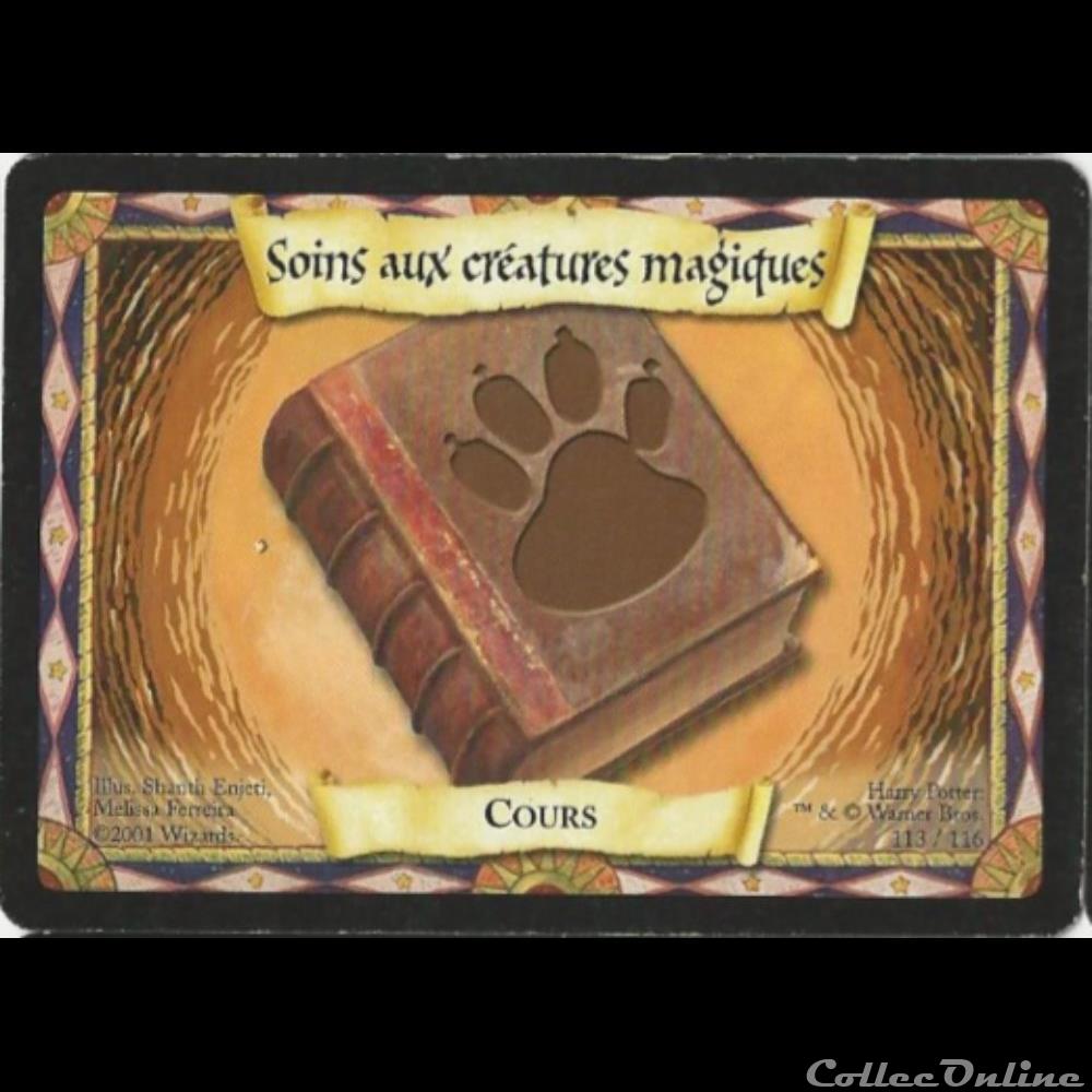 TCG Harry Potter - Set de base - 113 - Soins aux créatures magiques - Commune jeux jouets jeu carte collectionner tcg harry potter set de base 113 soins aux creatures magiques commune
