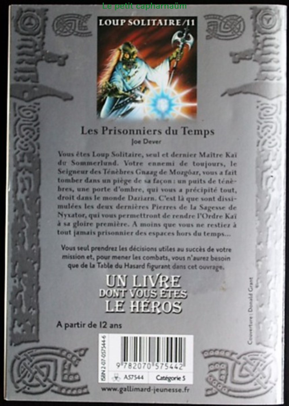 LDVELH - Loup solitaire - 11 - Les prisonniers du temps jeux de societe jouets livre dont vous etes heros ldvelh loup solitaire 11 les prisonniers du temps