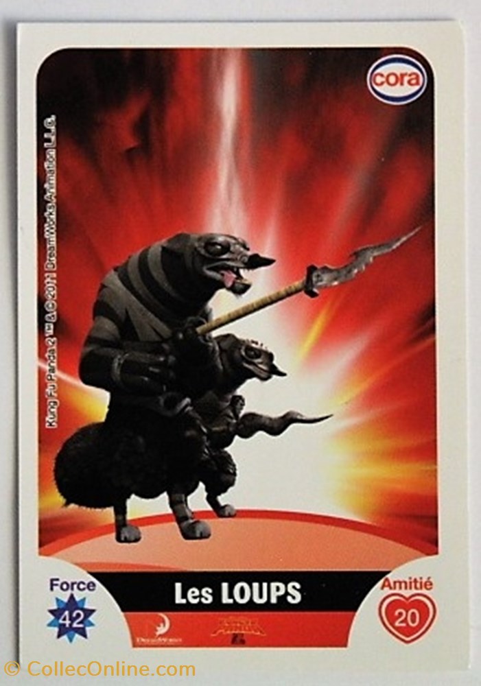 Dreamworks Cora 2011 - C015 - Kung Fu Panda - Les loups jeux jouets jeu de carte collectionner dreamworks cora 2011 c015 kung fu panda les loups