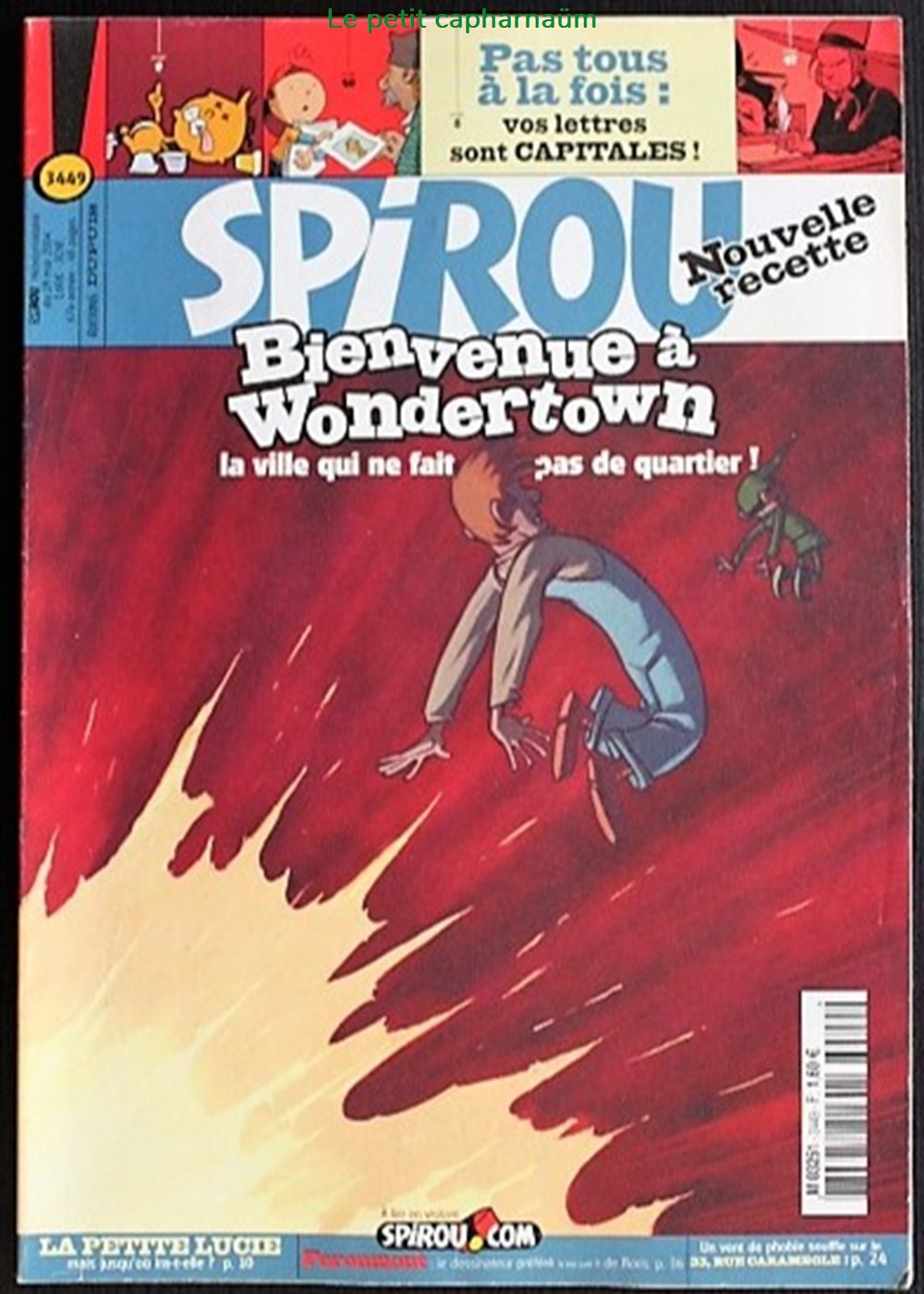 Spirou - 3449 - Couverture : Wondertown livres bd revues spirou 3449 couverture wondertown