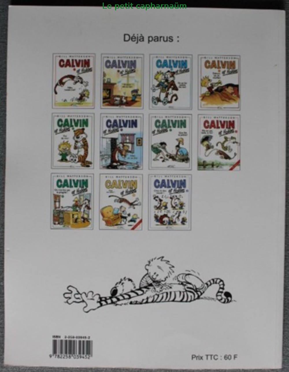 Calvin et Hobbes - 12 - Quelque chose bave sous le lit ! - EO 1996 livres bd revues bandes dessinees calvin et hobbes 12 quelque chose bave sous le lit eo 1996
