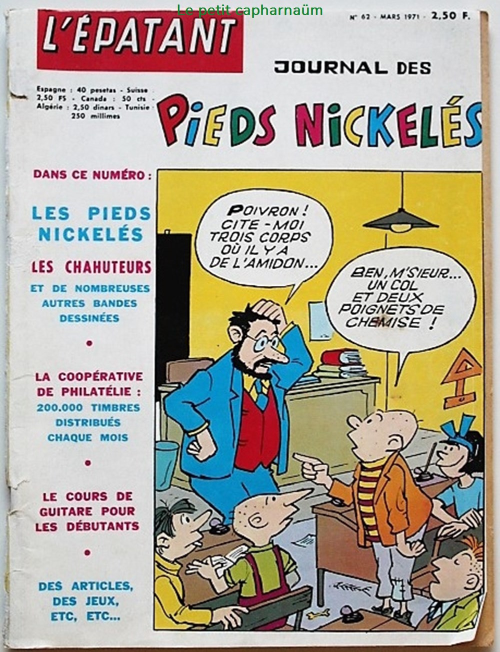 Le journal des pieds nickelés - N°62 - Mars 1971 livres bd revues le journal des pieds nickeles n 62 mars 1971