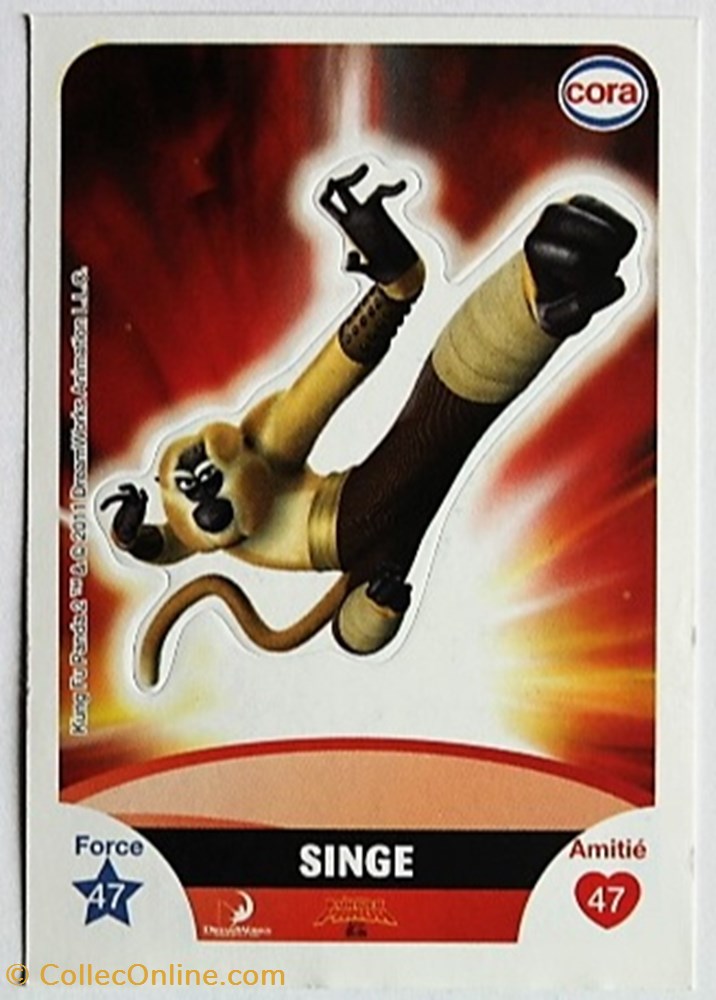 Dreamworks Cora 2011 - S048 - Kung Fu Panda - Singe jeux jouets jeu de carte collectionner dreamworks cora 2011 s048 kung fu panda singe