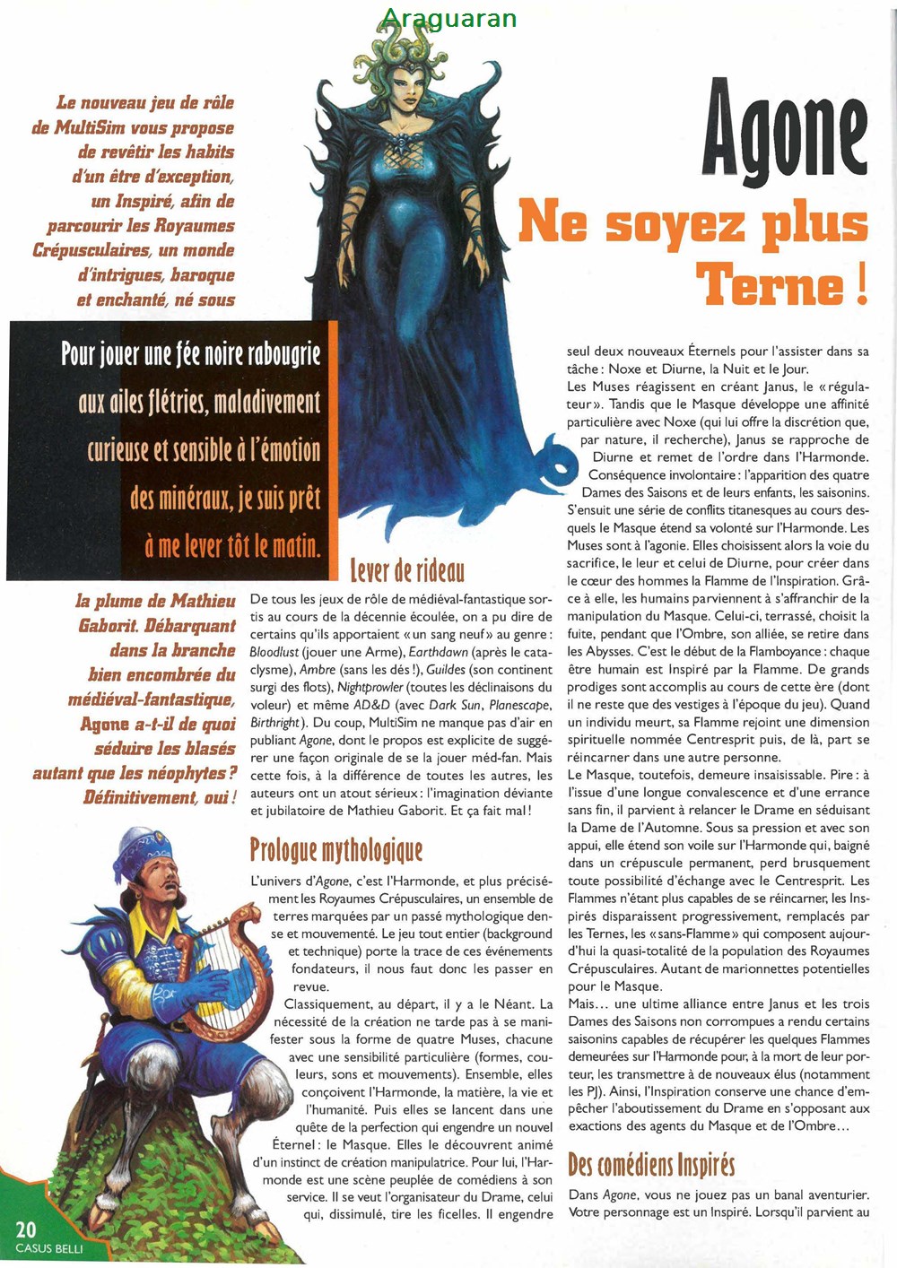 Présentation du jeu - Agone - Casus Belli N°121 et 122 de 1999 jeux societe jouets roles presentation du jeu agone casus belli n 121 et 122 de 1999