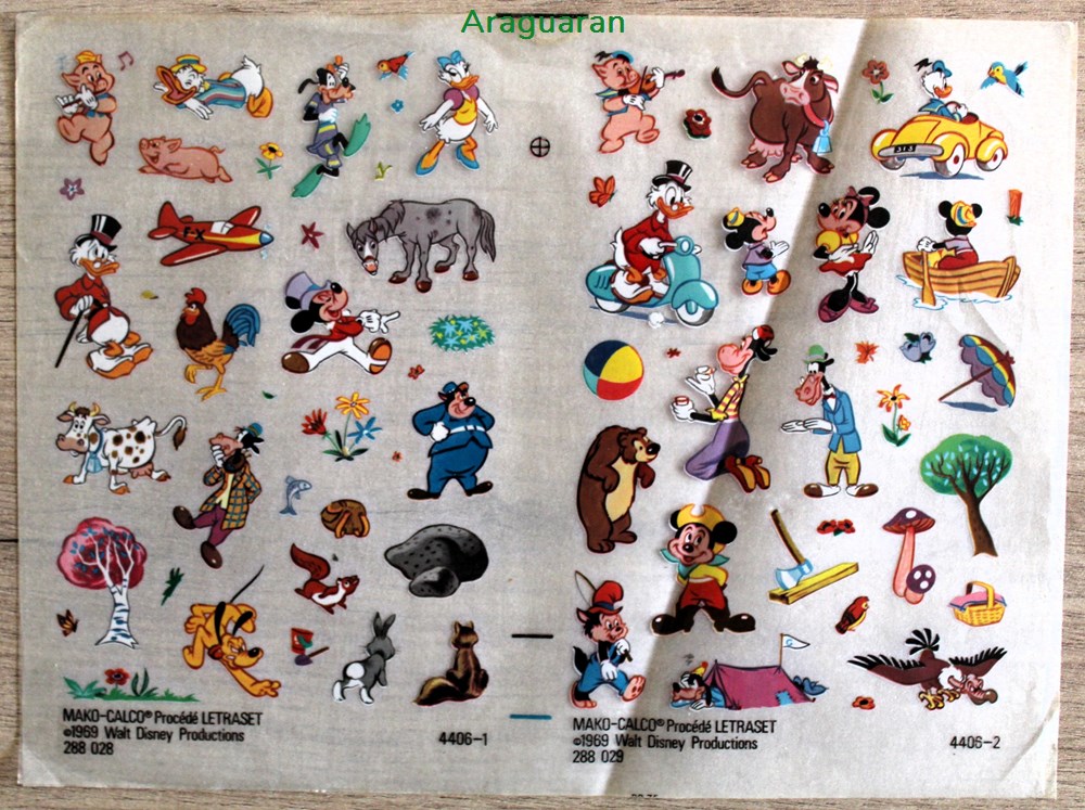 divers decorations magnets autocollants decalcomanies decorama letraset action transfers panorama walt disney