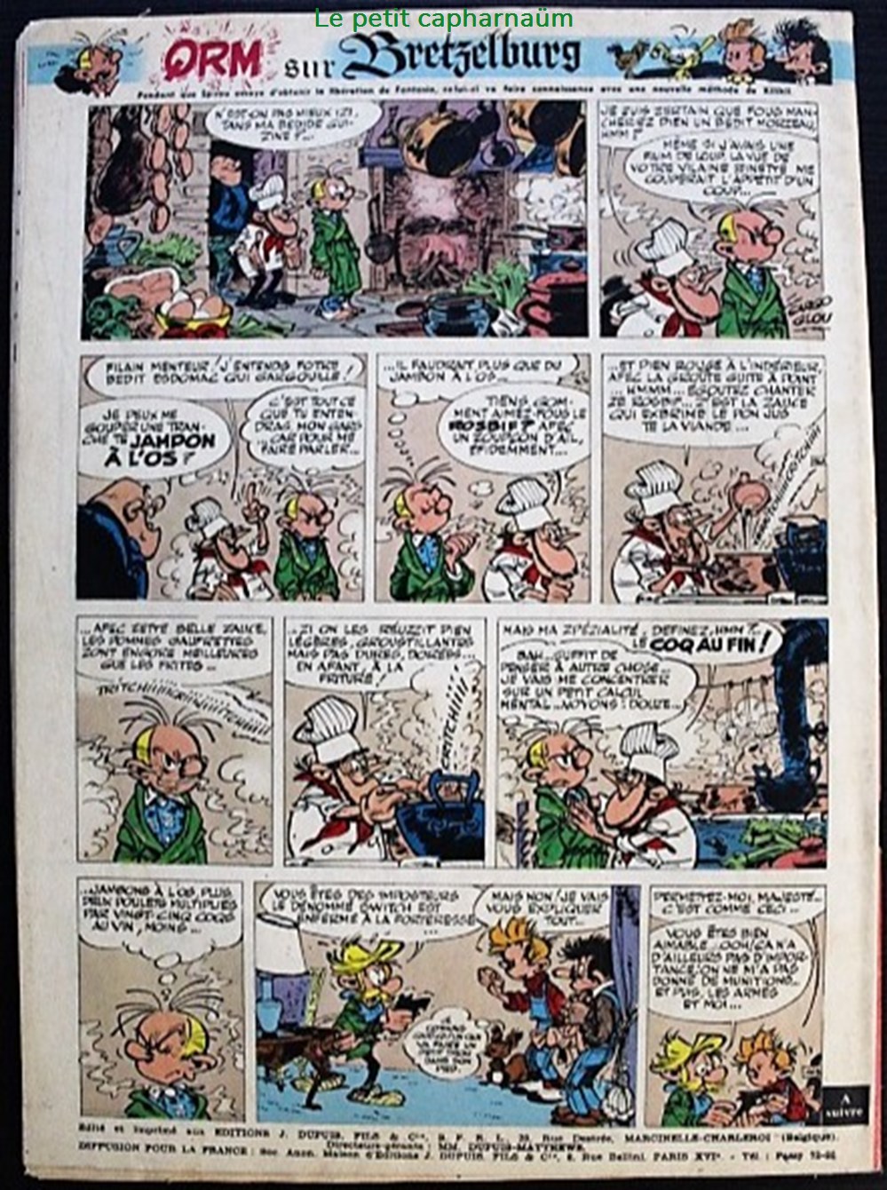 Spirou - 1319 - Couverture : Gaston Lagaffe livres bd revues spirou 1319 couverture gaston lagaffe