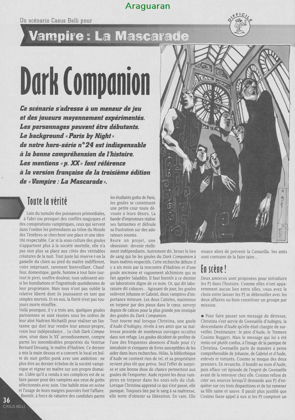 Scénario - Vampire, la Mascarade - Dark Companion jeux societe jouets roles scenario vampire la mascarade dark companion