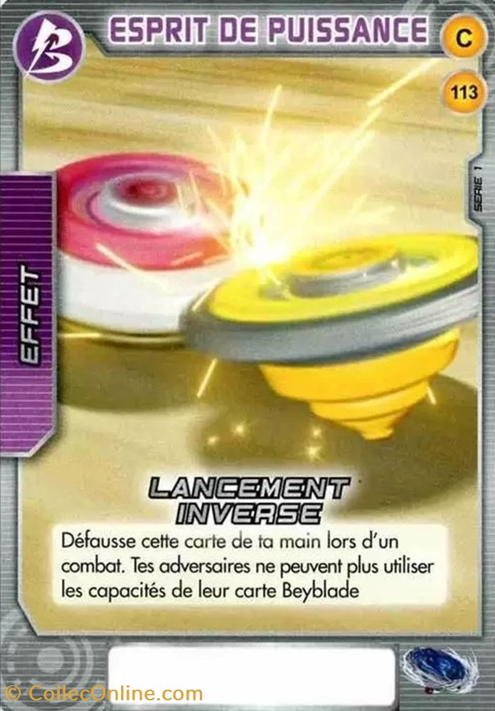 TCG Beyblade - 113/160 - Esprit de puissance jeux jouets jeu carte collectionner tcg beyblade 113 160 esprit de puissance