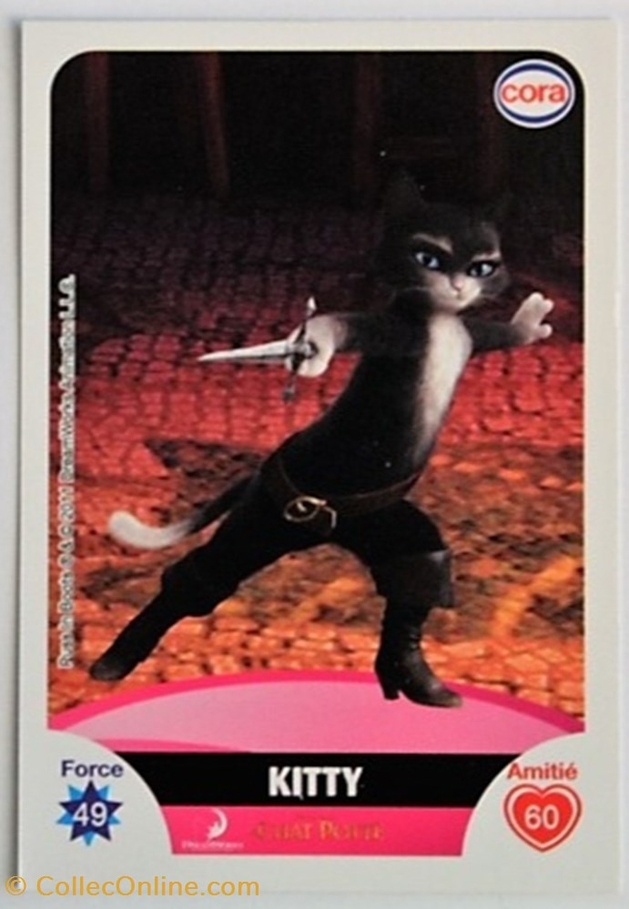 Dreamworks Cora 2011 - C097 - Le chat potté - Kitty jeux jouets jeu de carte collectionner dreamworks cora 2011 c097 le chat potte kitty