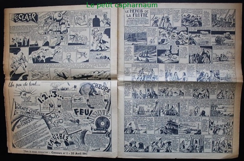 L'aventureux - 6 ème année - N°16 - 20 avril 1941 4 livres bd revues vieux journaux l aventureux 6 eme annee n 16 20 avril 1941
