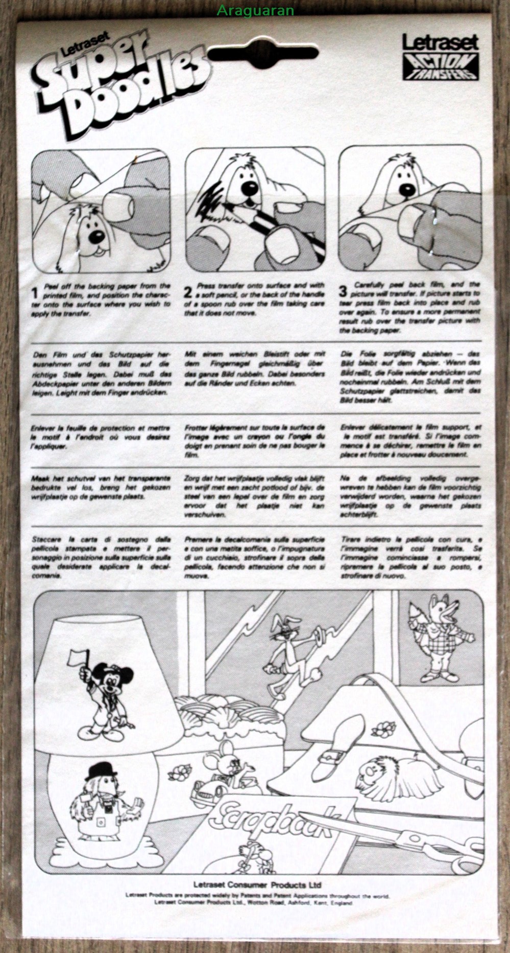 divers decorations magnets autocollants decalcomanies letraset super doodles dingo