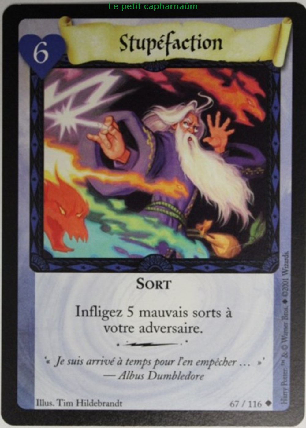 jeux societe jouets jeu carte collectionner tcg harry potter set de base 067 stupefaction peu commune
