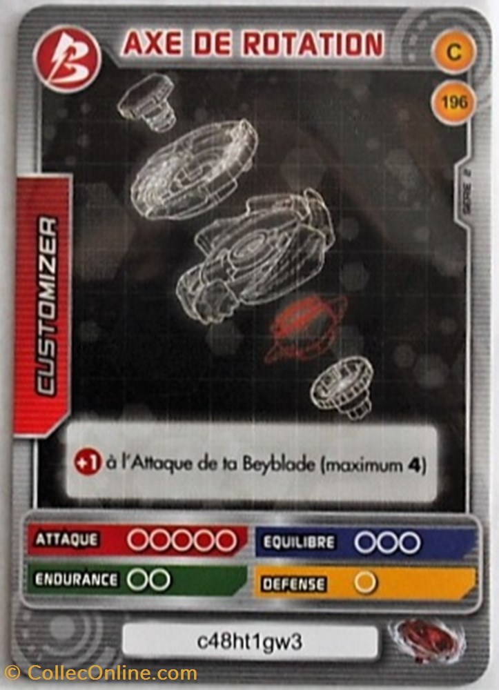 TCG Beyblade - 196/240 - Axe de rotation jeux jouets jeu carte collectionner tcg beyblade 196 240 axe de rotation