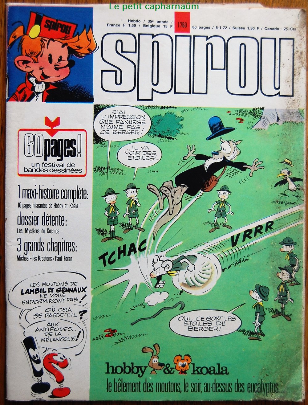 Spirou - 1760 - Couverture : Hobby & koala livres bd revues spirou 1760 couverture hobby koala