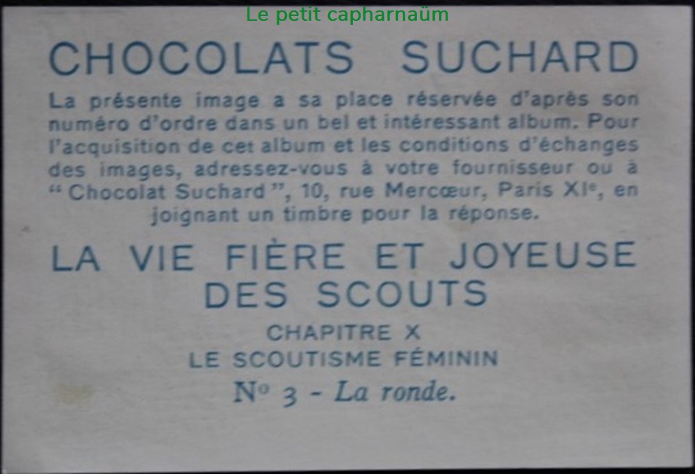 documents anciens chromos images alimentaires image chromo la vie fiere et joyeuse des scouts x 03 la ronde