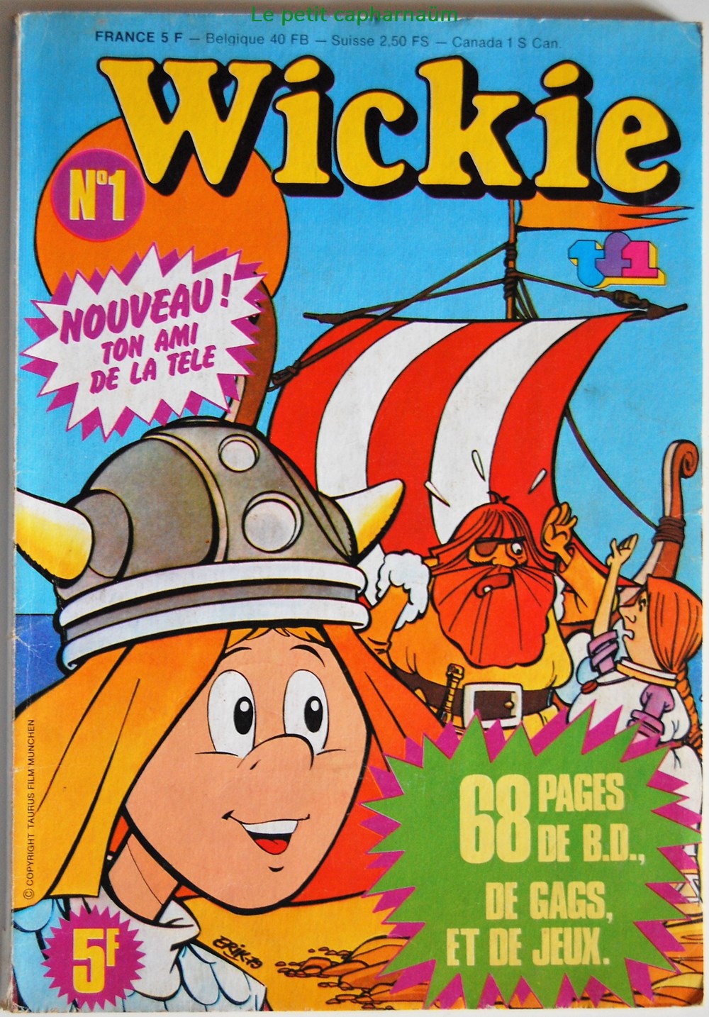 Wickie - 01 - août 1979 livres bd revues bandes dessinees wickie 01 aout 1979