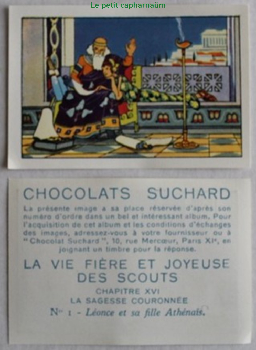 documents anciens chromos images alimentaires image chromo la vie fiere et joyeuse des scouts xvi 01 leonce et sa fille athenais