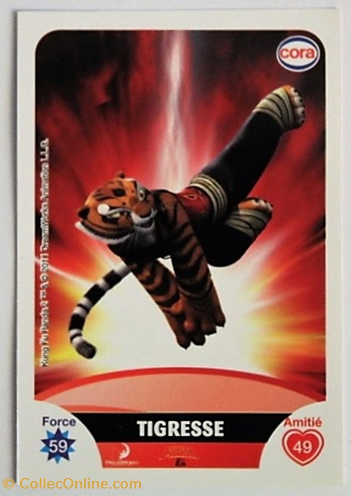 Dreamworks Cora 2011 - C011 - Kung Fu Panda - Tigresse jeux jouets jeu de carte collectionner dreamworks cora 2011 c011 kung fu panda tigresse