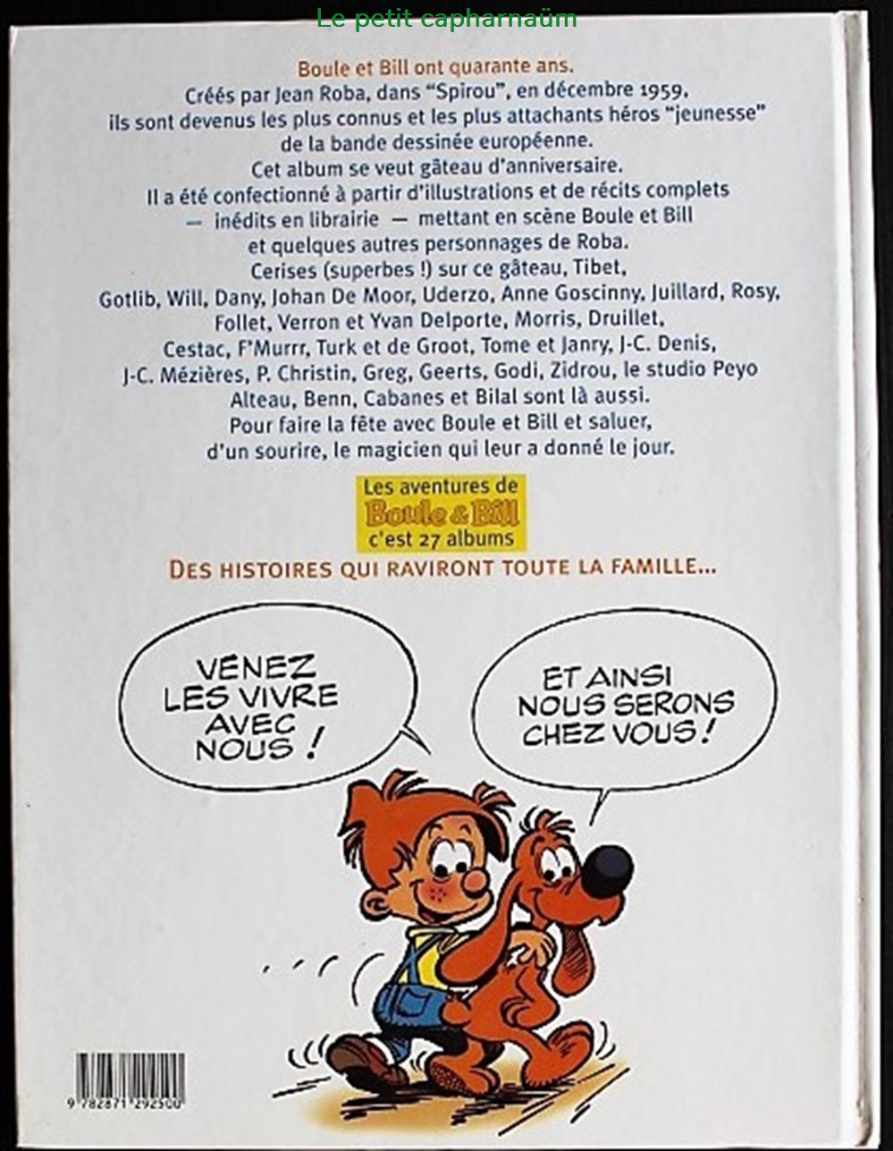 Boule et Bill - HS - Boule et Bill font la fête - EO 1999 livres bd revues bandes dessinees boule et bill hs boule et bill font la fete eo 1999